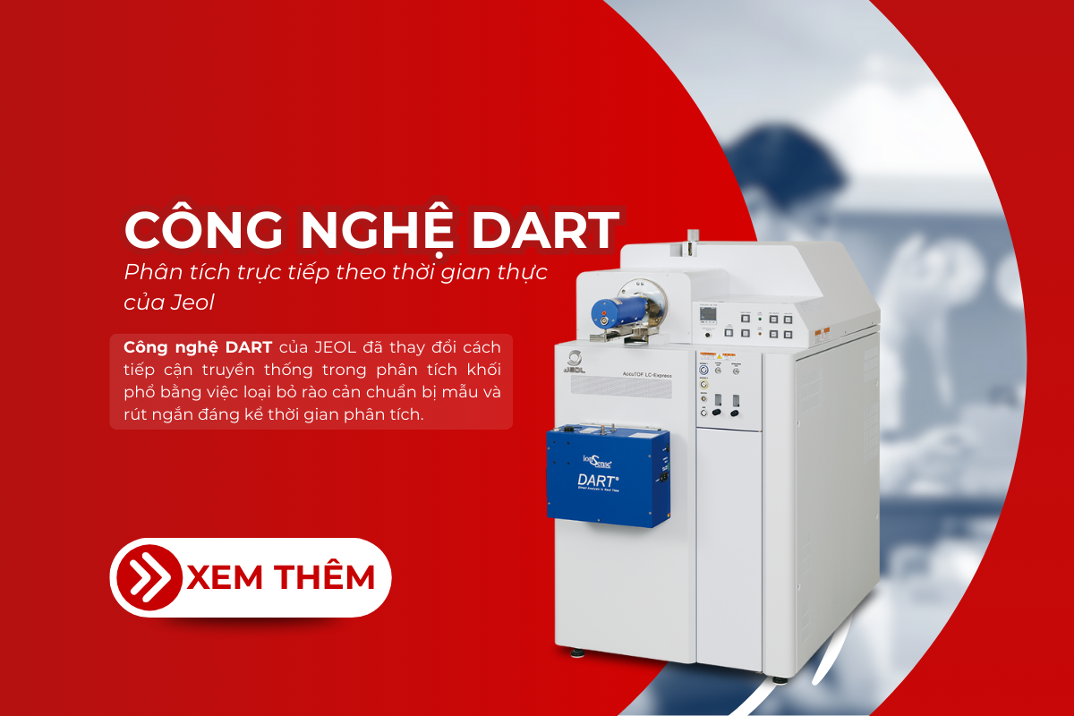 Cng nghệ DART phân tích trực tiếp theo thời gian thực của Jeol