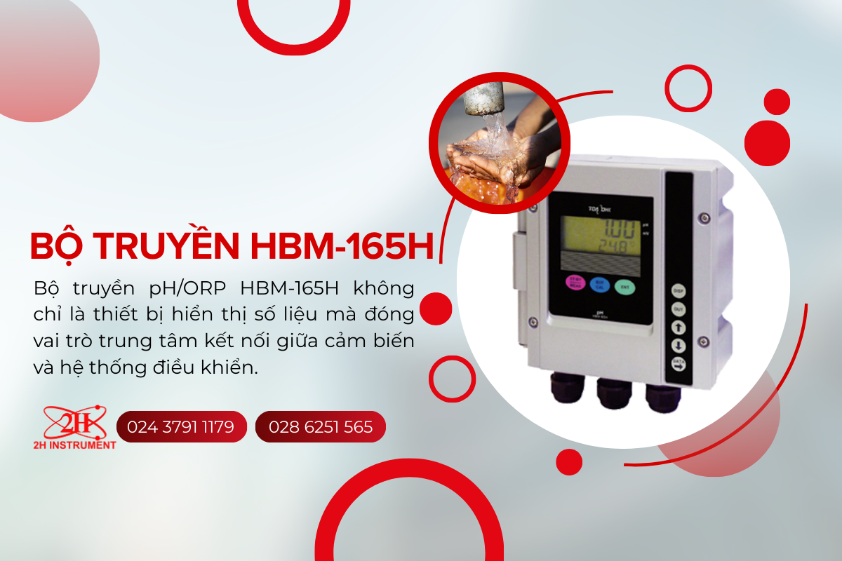 Giám sát liên tục pH/ORP với bộ truyền HBM-165H
