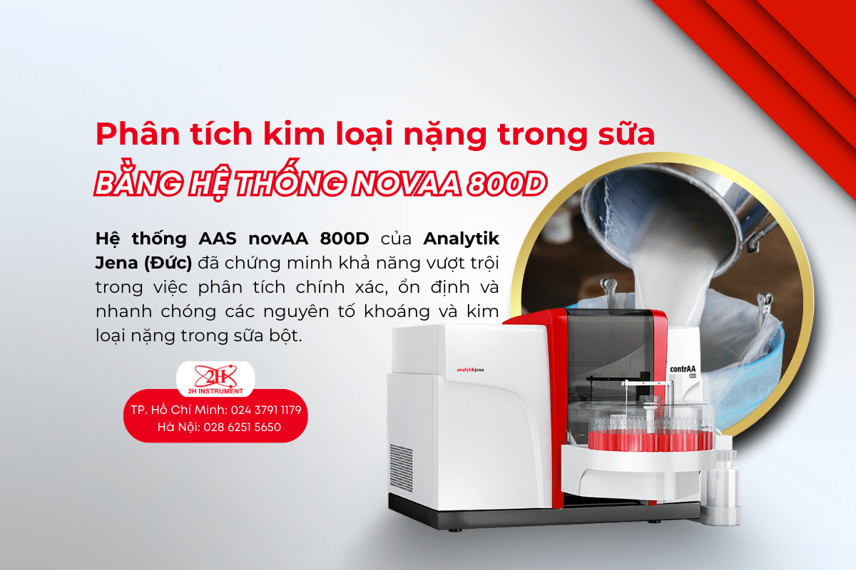 Phân tích kim loại nặng trong sữa bằng hệ thống NovAA 800D